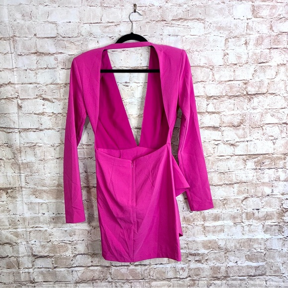 Michael Costello REVOLVE Fena Mini Dress in Fuchsia Size Small NEW - Picture 8 of 10